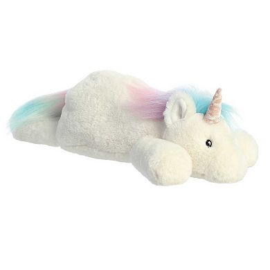 Aurora Large White Snoozles 18" Unicorn Laid-back Stuffed Animal