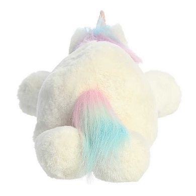 Aurora Large White Snoozles 18" Unicorn Laid-back Stuffed Animal