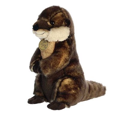 Aurora Medium Brown Miyoni Tots Sitting Pretty 10" River Otter Adorable Stuffed Animal