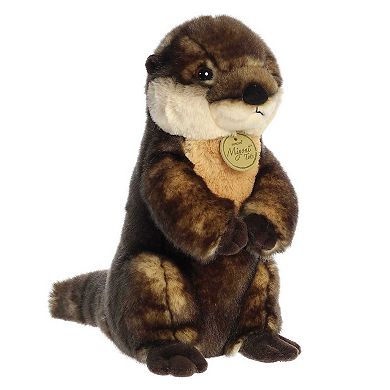 Aurora Medium Brown Miyoni Tots Sitting Pretty 10" River Otter Adorable Stuffed Animal