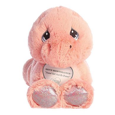 Aurora Small Pink Precious Moments 8.5" Bryce Brontosaururs Inspirational Stuffed Animal