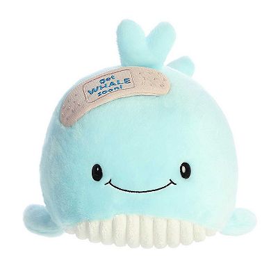 Aurora Medium Blue Just Sayin' 11" Get Whale Soon Witty Stuffed Animal