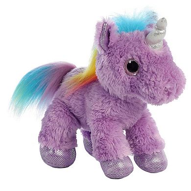 Aurora Medium Purple Sparkle Tales 12" Electra Unicorn Enchanting Stuffed Animal