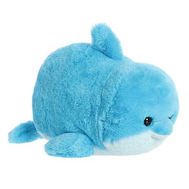 Aurora Medium Blue Spudsters 10" Dilly Dolphin Adorable Stuffed Animal