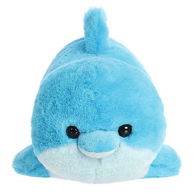 Aurora Medium Blue Spudsters 10" Dilly Dolphin Adorable Stuffed Animal