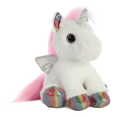 Aurora Medium White Sparkle Tales 12" Astra Unicorn Enchanting Stuffed Animal