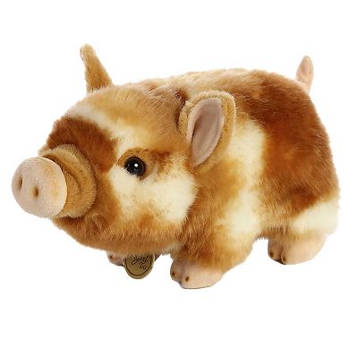 Aurora Medium Brown Miyoni Tots 11" Pot-bellied Piglet Two Color Adorable Stuffed Animal