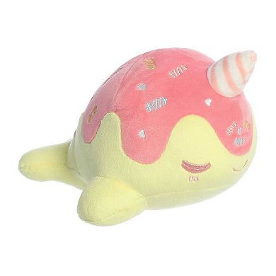 Aurora Small Yellow Tasty Peach 7" Bubble Gum Nomwhal Enchanting Stuffed Animal