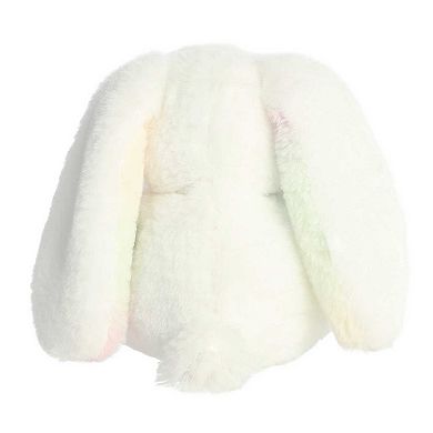 Aurora Small White Spring 8" Rainbow Bunny Vibrant Stuffed Animal