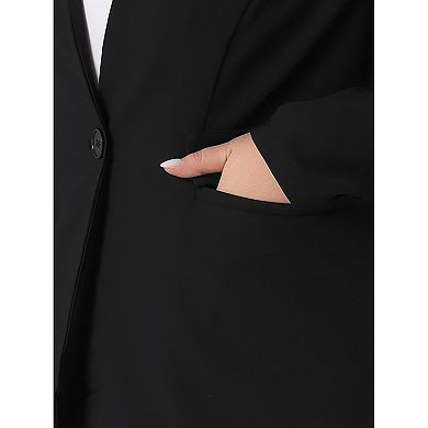 Plus Size Blazers For Women Button 2023 Long Sleeve Office Work Business Suit Blazer Jacket