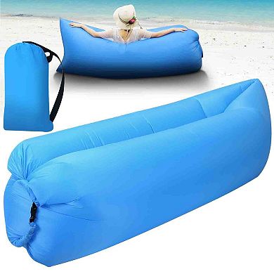 Inflatable Lounger Air Sofa Lazy Bed With Portable Organizing Bag