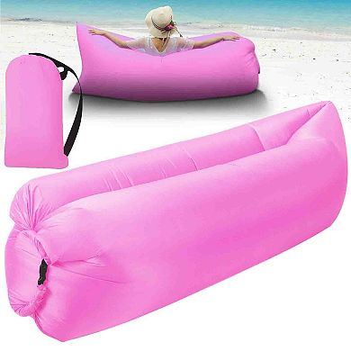 Inflatable Lounger Air Sofa Lazy Bed With Portable Organizing Bag