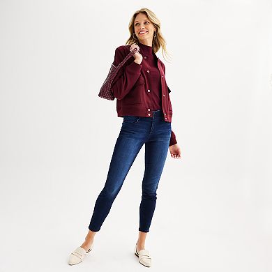 Women's Nine West Patch Pocket Bomber Jacket