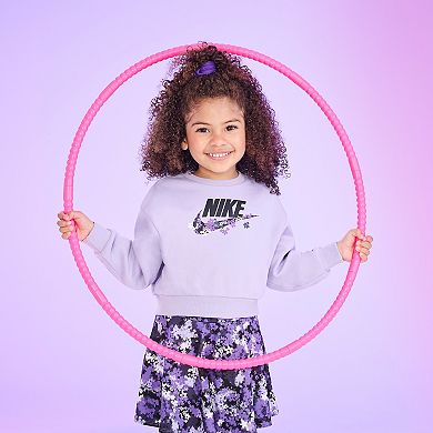 Baby & Toddler Girls Nike Floral Pullover Sweatshirt & Dri-FIT Skort 2-piece Set