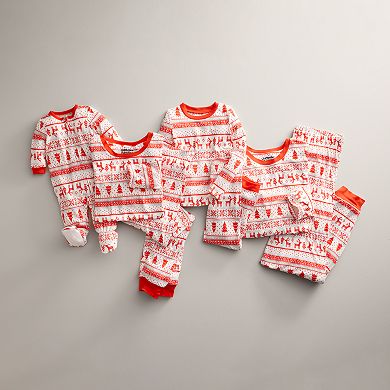 Kids 4-14 Jammies For Your Families?? Candy Cane Fairisle Top & Bottoms Pajama Set