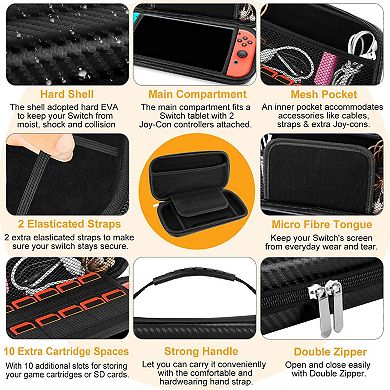 Protective Hard Eva Case Shell Portable Carry Case For Nintendo Switch Console