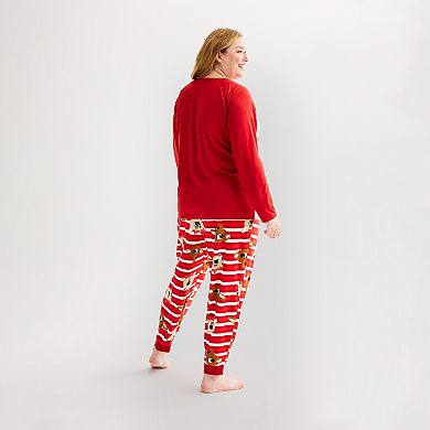 Plus Size Jammies For Your Families® Rudolph The Red-Nosed Reindeer Pajama Top & Pajama Bottoms Set