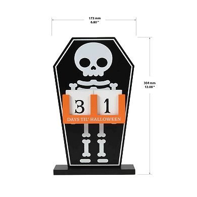 Skeleton Countdown Calendar Table Decor