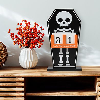 Skeleton Countdown Calendar Table Decor