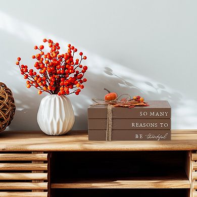 Thankful Bookstack Table Decor