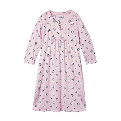 Women's Croft & Barrow 3/4-Sleeve Button Neck Pajama Gown