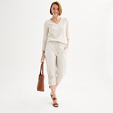 Women's Croft & Barrow® Utility Pull-On Capri Pants