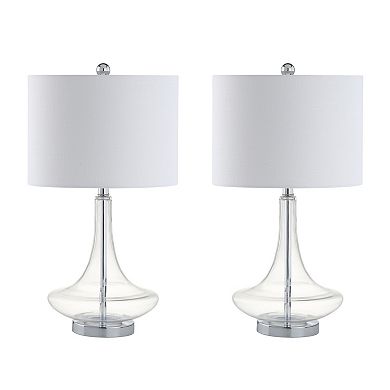 Cecile Glass Teardrop Led Table Lamp (set Of 2)