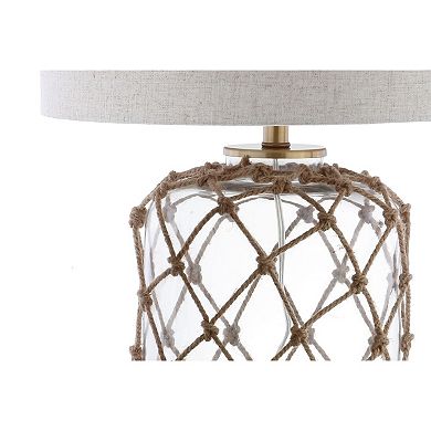 Mer Glass And Rope Led Table Lamp