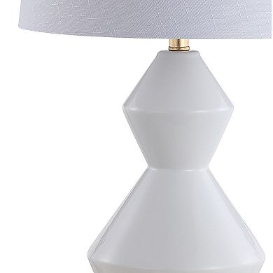 Alba Geometric Ceramicmetal Led Table Lamp