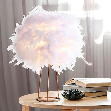 Stork Feather Metal Led Table Lamp
