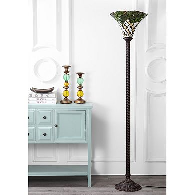 Botanical Tiffany Style Torchiere Led Floor Lamp