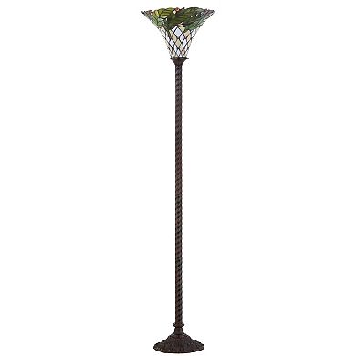 Botanical Tiffany Style Torchiere Led Floor Lamp