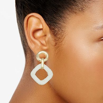 Sonoma Goods For Life® Gold Tone Mix Media Link Drop Earrings