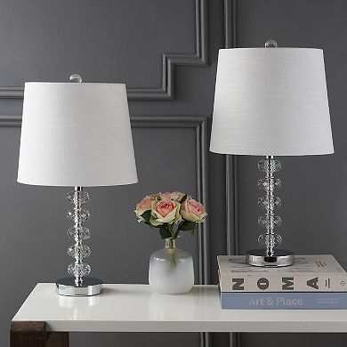 Kevin Glassmetal Led Table Lamp (set Of 2)