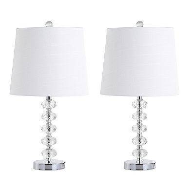 Kevin Glassmetal Led Table Lamp (set Of 2)