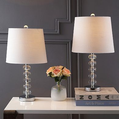 Kevin Glassmetal Led Table Lamp (set Of 2)