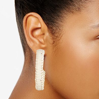 Sonoma Goods For Life® Raffia Wrapped Hoop Earrings