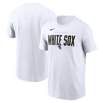 Men's Nike White Chicago White Sox Home Team Bracket Stack T-Shirt