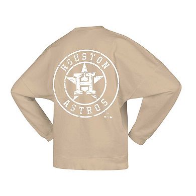 Women's Fanatics Branded Tan Houston Astros Branded Fleece Pullover Sweatshirt