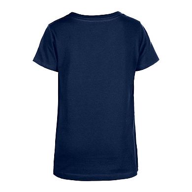 Girls Youth New Era Navy Houston Astros Sequin V-Neck T-Shirt