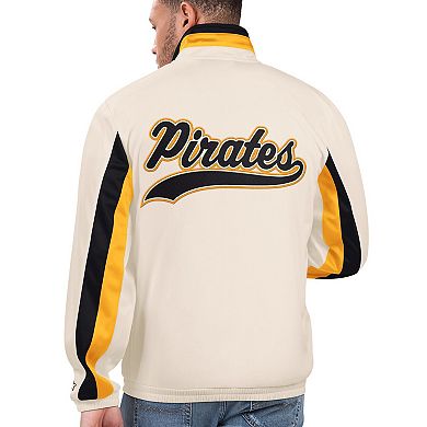 Men's Starter Cream Pittsburgh Pirates Rebound Cooperstown Collection Full-Zip Track Jacket