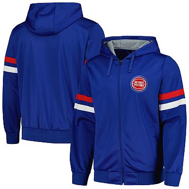 Men's G-III Sports by Carl Banks Blue Detroit Pistons Contender Full-Zip Hoodie Jacket