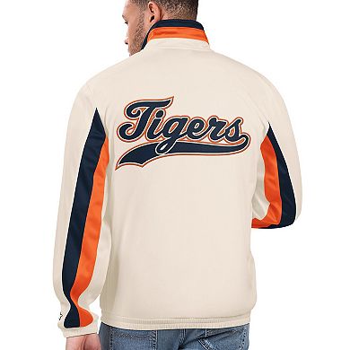 Men's Starter Cream Detroit Tigers Rebound Cooperstown Collection Full-Zip Track Jacket