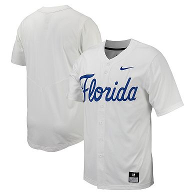 Men's Nike White Florida Gators Replica Full-Button Baseball Jersey