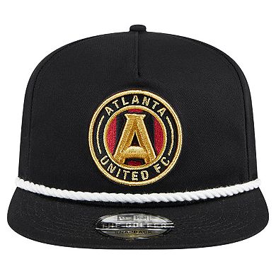 Men's New Era Black Atlanta United FC The Golfer Kickoff Collection Adjustable Hat