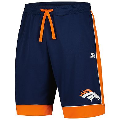 Men's Starter Navy/Orange Denver Broncos Fan Favorite Fashion Shorts
