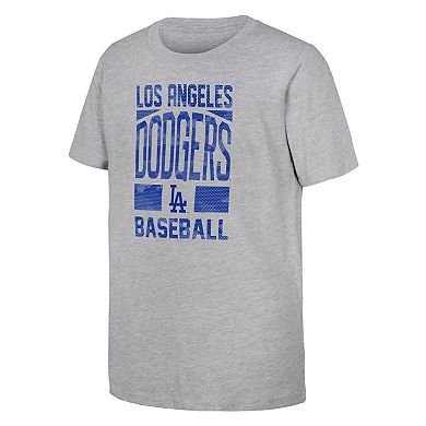 Youth Fanatics Branded Heather Gray Los Angeles Dodgers Season Ticket T-Shirt