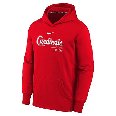 Youth Nike Red St. Louis Cardinals Authentic Collection Performance Pullover Hoodie