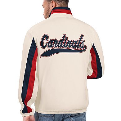 Men's Starter Cream St. Louis Cardinals Rebound Cooperstown Collection Full-Zip Track Jacket