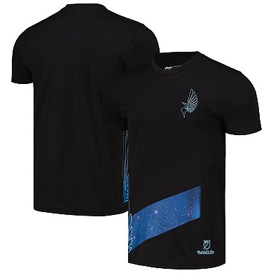 Men's Mitchell & Ness Black Minnesota United FC Jersey Hook Collection Starry Night T-Shirt